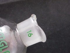 Chemglass Glass 60mL Squibb Separatory Funnel PTFE Stopcock 2mm #16 CG-1742-02