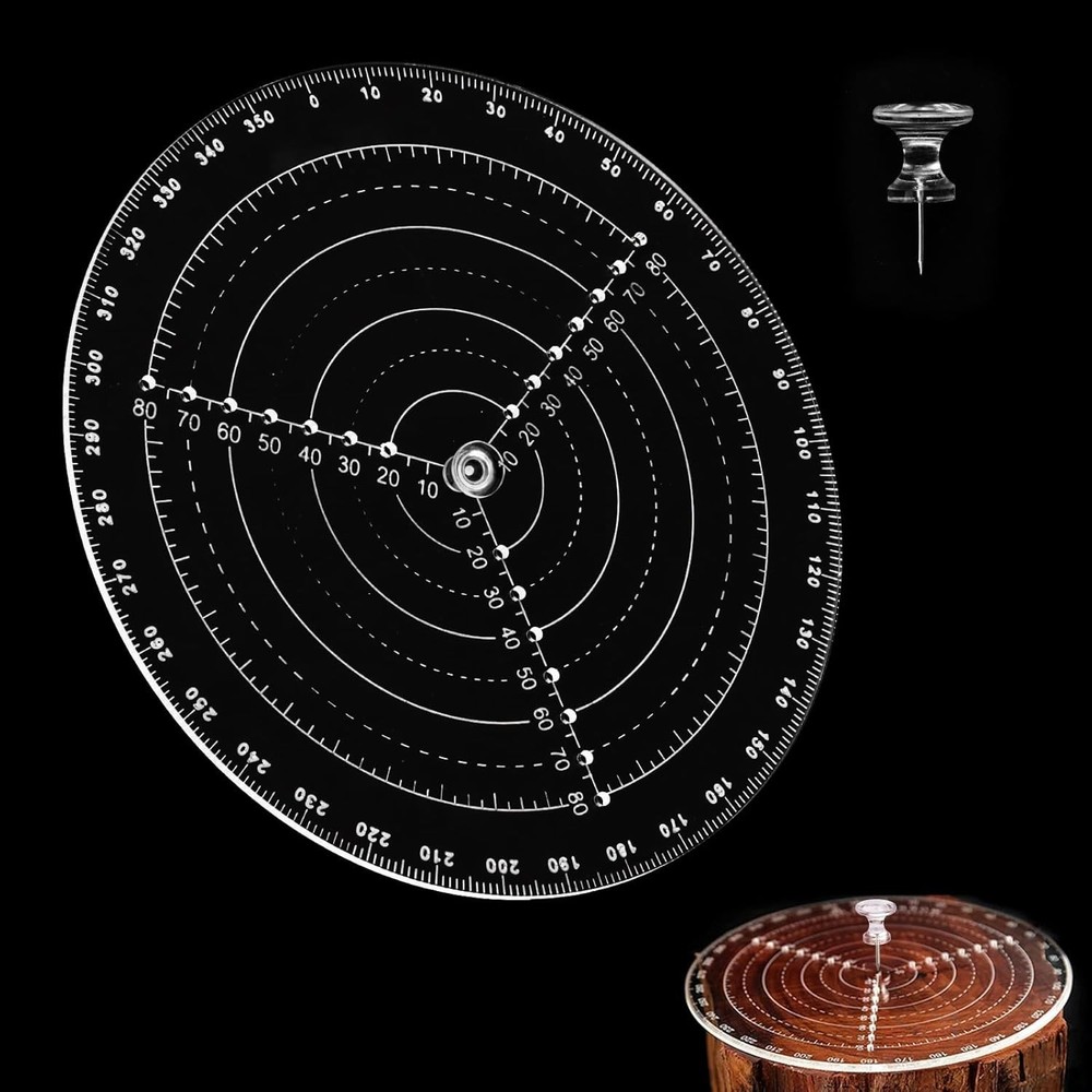 8 Inch Round Circle Center Finder Compass Tool Round Center Finder Clear Acrylic