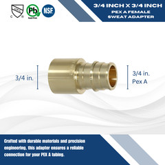 10) 3/4″ PEX A X 3/4″ FEMALE SWEAT ADAPTER EXPANSION F1960