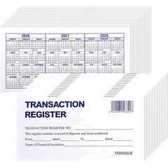 24 PCS Check Registers for Personal Checkbook, Easy to Read Checkbook Register