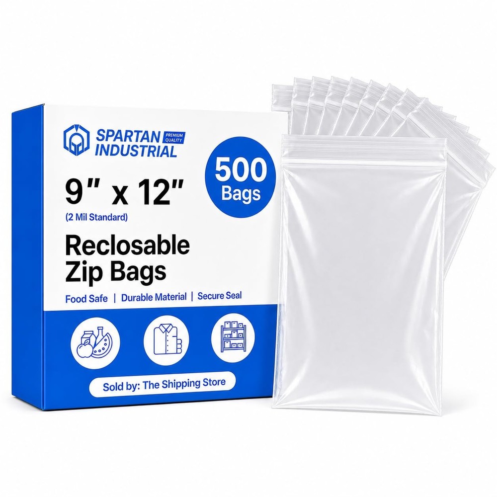 Clear Reclosable Zip Plastic Bags 9″ X 12″ 500 Count 2.0 Mil – Airtight Storage