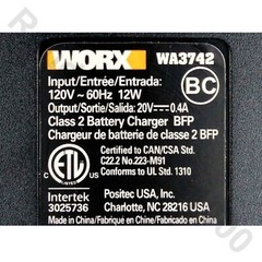 WORX WA3742 Genuine 20V MAX Li-Ion Charger for WA3520 WA3525 WA3575 battery