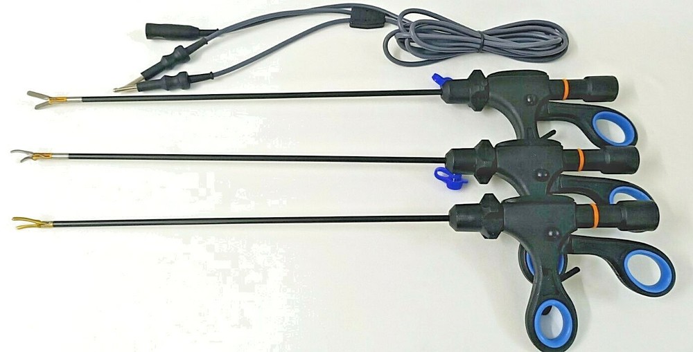 3pc Laparoscopic Bipolar Maryland/Roby Dissector/Bipolar Cutter Instruments