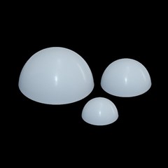 White Solid Silicone Rubber Half Ball Mold Stripping Hemisphere High Temperature