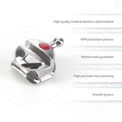 AZDENT Dental Orthodontic Metal Brackets Braces Q-type ROTH/MBT 0.022 Hook 3 4 5