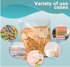 250 Pcs Clear Zip Top Slider Bags, Reclosable, 2.75 Mil, 8″ x 10″
