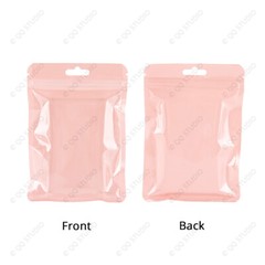 Clear Back Color Front Multi-Size Glossy Mylar Flat Reusable Zip Lock Bag