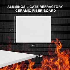Ceramic Fiber Insulation Board – 2300F (0.47″ X 11″ X 12″) – Pack of 1