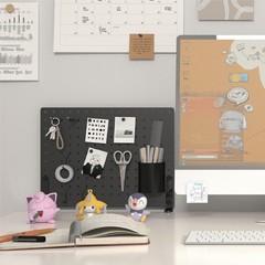 Clamp On Desk Pegboard 32″ x 12″ (Complete Kit)-No Drill Metal Desktop Privac…