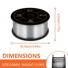 1LB 0.5KG ER5356 Gasless MIG Welding Wire 0.035 Inch DIY Maintenance Welding