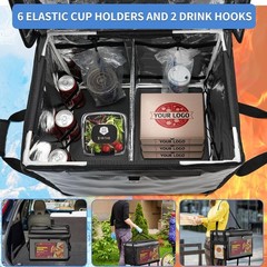 62L Insulated Food Delivery Bag for E-bikes/Scooters – Waterproof Carrier with
