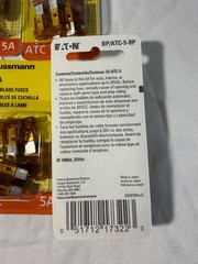 Lot of 5 Packs of 5 Bussmann ATC-5-RP 5 Amp Blade Fuses