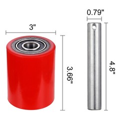 Pallet Jack Truck Steer Load Wheels Replacement Kit Full Set 20mm ID Bearings