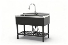 Utility Sink huge DOG washing station 40” Balck Commercial Watersink