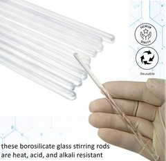 12 Pack Glass Stirring Rods 13.8″(350MM) For Science Education,Lab & Kitchen Use