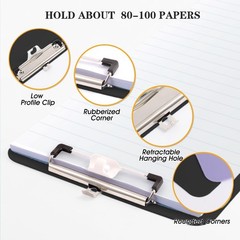 Black Nursing Clipboard Pen Holder A4 Standard Letter Size Plastic 8.5×11 In