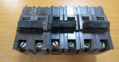 💥3) FEDERAL PACIFIC 40 AMP STAB-LOK CIRCUIT BREAKER 2 POLE NA240 LOT OF 3