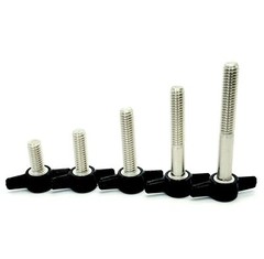 5/16″ Thumb Screw Bolts Black Tee Wing Knob Stainless Steel T Bolts 4 Pack