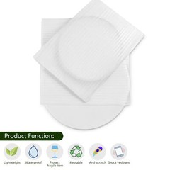 50 Pack 8×8 Inch Cushion Foam Pouches Wrap Sheets for Fragile Items Shipping