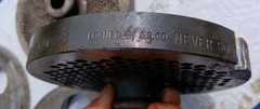 Vintage Lot 5 Large 6″ Kasco Never Sold Hook Eye Big Meat Grinder Plates Set 5