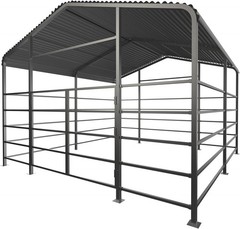 13x13ft Heavy Duty Livestock Shelter, Galvanized Steel for Cattle & Horses NEW