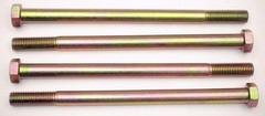 (4) Grade 8 Hex Head 3/4-10 x 12 Cap Screws Bolts Coarse Yellow Zinc