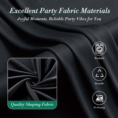 20 ft x 10 ft Wrinkle Free Black Backdrop Curtain for Parties, 4 Panels 10ft …