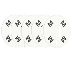 10 PC Rack Divider Size M MEDIUM White Round Ring Sizing Hanger Retail Label