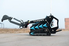 TYPHON Single Arm Backhoe Attachment for Mini Skid Steer STOMP X1300 & STOMP 509
