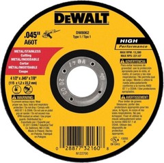 DEWALT DW 8062 4 1/2″ X .045″ X 7/8″ Thin Cut Off Wheels 100 Pack