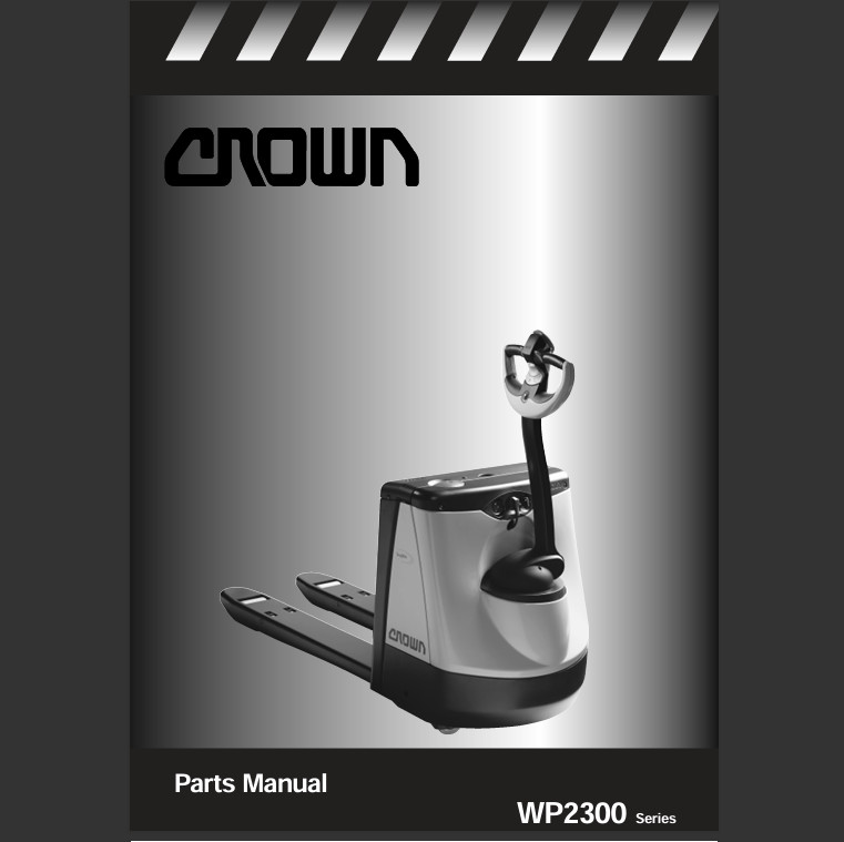 Crown WP2300 Series WP2330-45 WP2335-45 Forklift Parts Catalog Manual PDF USB