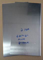 2 Pieces of 6″ x 12″ Aluminum Sheet Metal .125″(1/8″) Thick/8 Gauge (Plate)