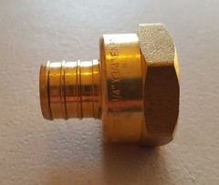 25 PCS 3/4″ PEX X 3/4″ FEMALE THREADED ADAPTER BRASS CRIMP FITTING (LEAD FREE )