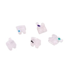 AZDENT Dental Ceramic Brackets Orthodontic Braces Roth.022 345 Hooks 20pcs /kit