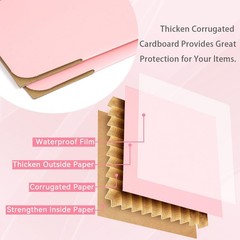 Pink Shipping Boxes Small 6x6x6 Inches, 30 Pack Corrugated Cardboard Boxes fo…