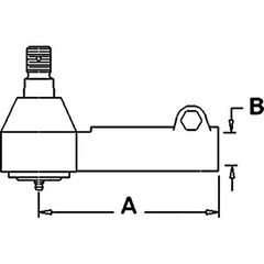 AHS2019 Fits Ford New Holland Tractor Tie Rod End 2000 3000 3600 3610 4