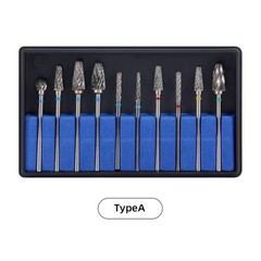 10Pc/kit Dental Lab Polishing Bur Drills Tungsten Steel Carbide Burs 2.35MM
