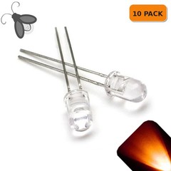 10 x LED 5mm Orange Amber Breathing Fading Super Bright Pulse Firefly Light Mod
