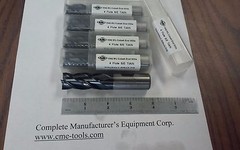 3/4″ M42 cobalt 4 flt end mills Tialn coated 5pc for $116.00 #1009-COT-34-new