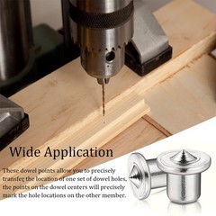 48 Pcs Metal Dowel Centering Pins for Woodworking – 1/4, 5/16, 3/8, 1/2 Inch Siz