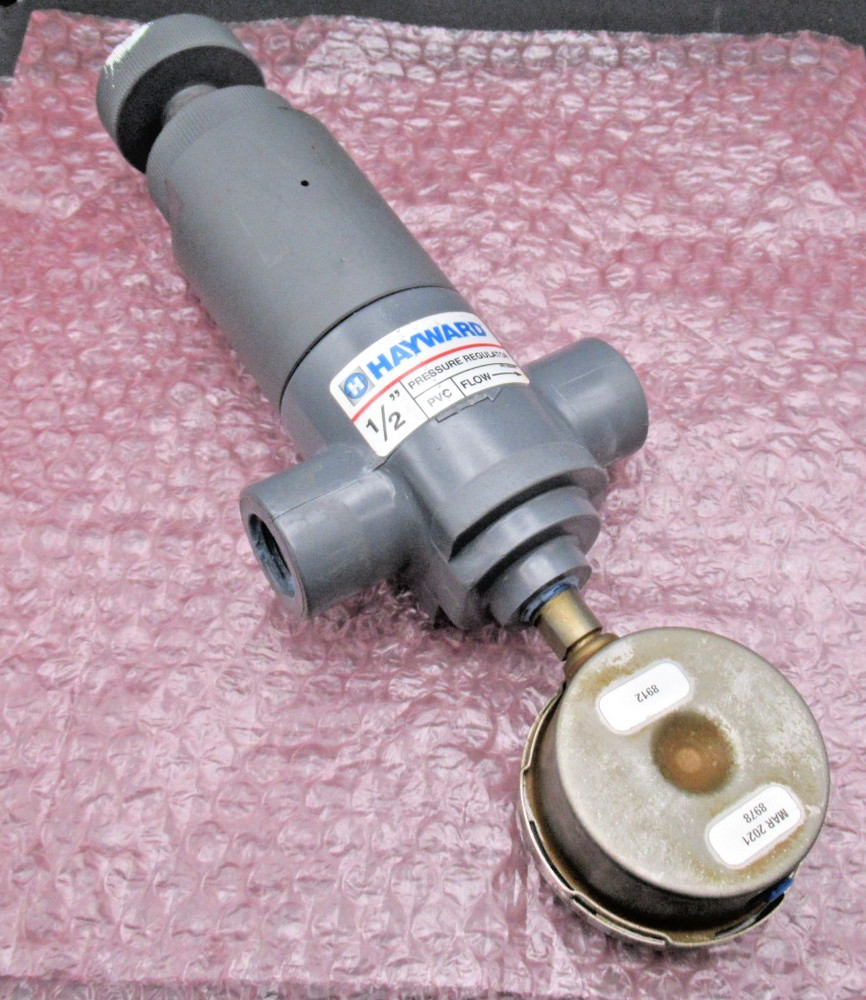 Hayward PR10050PE PVC 1/2″ Pressure Regulator W 0-400kPa Gauge *NEW OLD STOCK*