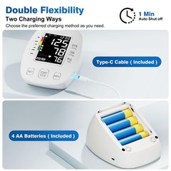 Blood Pressure Monitors for Home use, Automatic Digital BP Medium, White