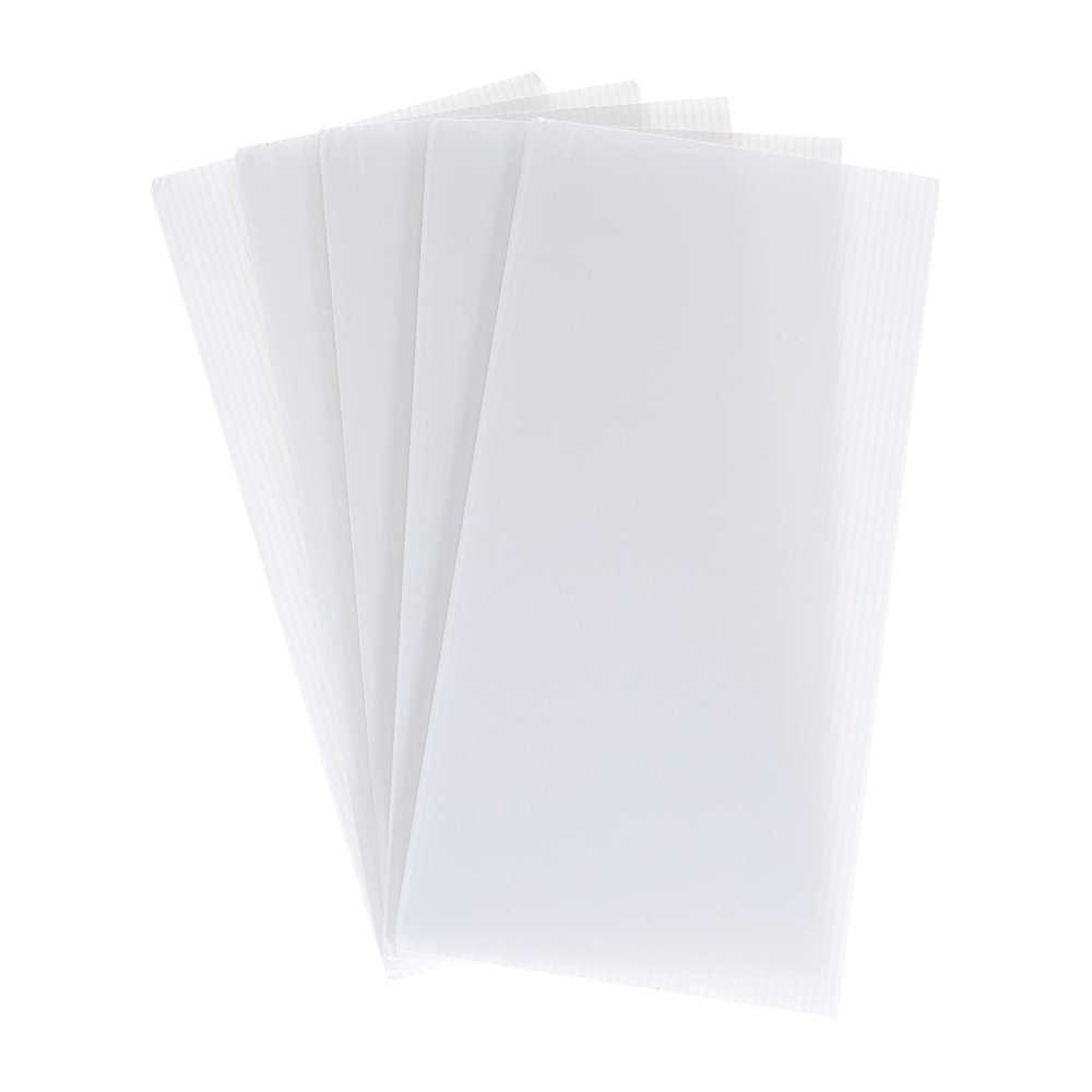 Corrugated Plastic Sheets,4mm White Blank Yard Lawn Signs,12Inch x 6Inch 5pcs
