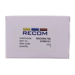 RECOM RACD06-700 LED DRIVER POWER SUPPLY, 12-VDC @ 600MA, 7.5-WATTS, 100-240V