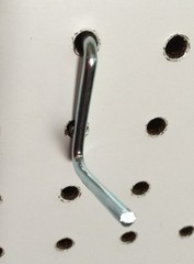 10 each 1 1/2 Angle & J Hook Metal Peg Garage Hanger Hooks -1/8 to 1/4″ Pegboard