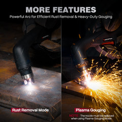 ARCCAPTAIN iControl Non-HF Plasma Cutter CUT55 MP with APP Control LED Display