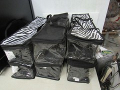 Lot of 6 Under Bed Zip Up Soft Plastic Cd Storage Cases 48 Ct.