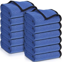 12 Heavy Duty Moving Packing Blankets Ultra Thick Pro 72″x80″ Furniture Pad Blue