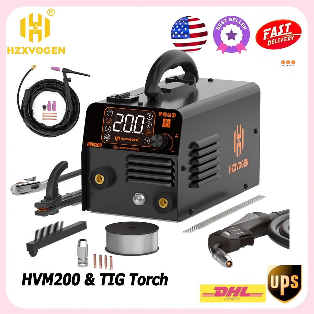 120A Gasless MIG/Lift TIG/Stick Welder with TIG Torch,110V 3in1 IGBT Inverter