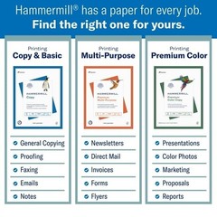 Hammermill Premium Printer Paper, 24lb,8.5×11,White,1 Ream ,500 Sheets.